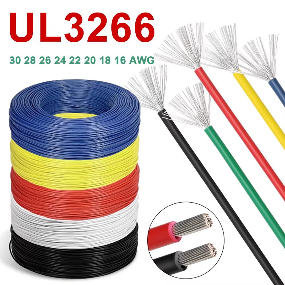 1/5/20m UL3266 Wire Low-Smoke Halogen-Free 30 28 26 24 22 20 18 16 AWG PE Irradiated Household Appliances Tinned Copper 