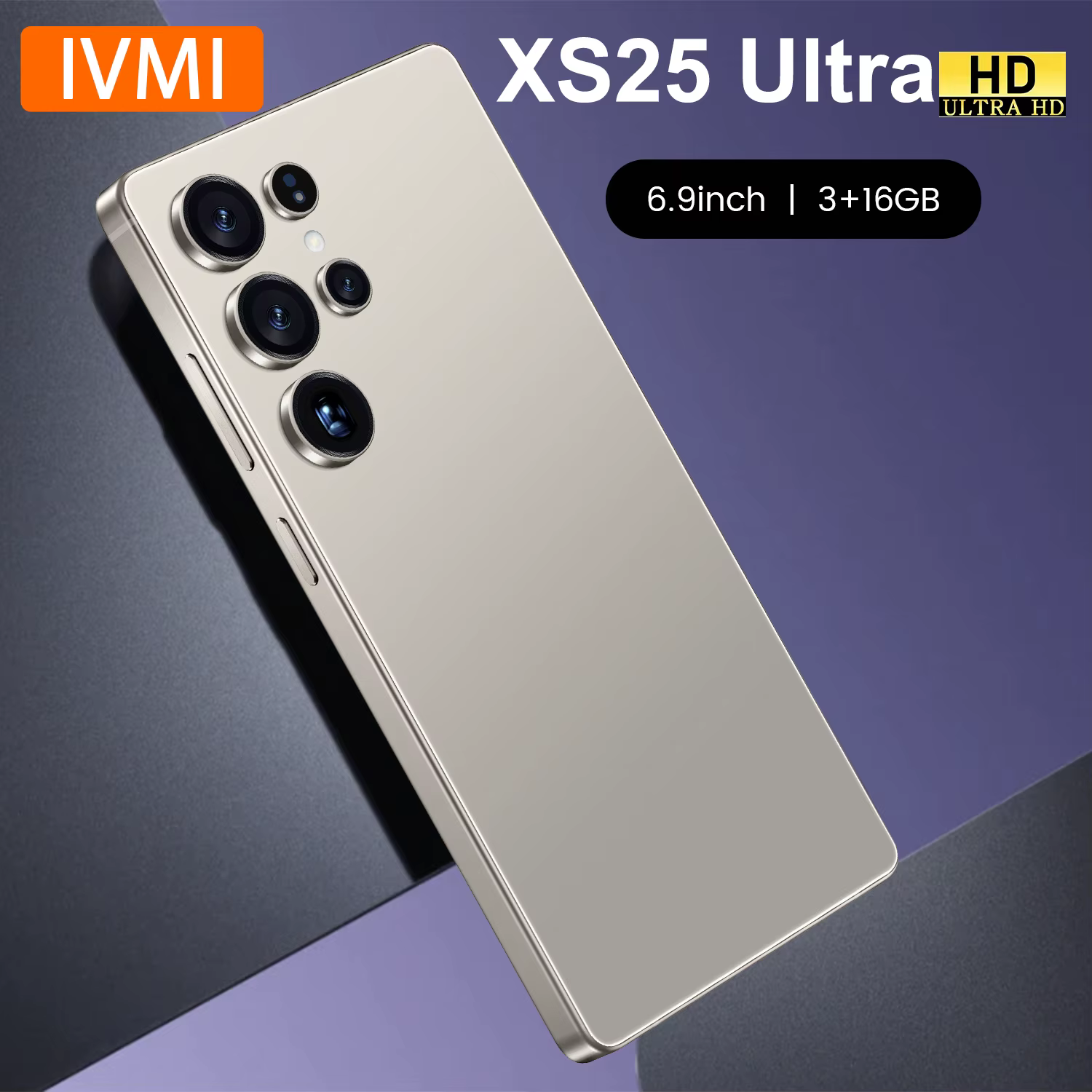 IVMI Global Vision XS25 Ultra Smartphone Android 3GB RAM 16GB ROM 6.9 Inch Phone 720x1612HD 2+5MP 4G Network Mobile Phon